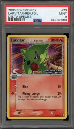 Pokemon Larvitar EX Delta Species Reverse Holo #73 PSA 9 Mint - Image 1