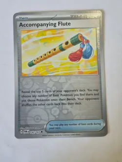 Accompanying Flute 142/167 Uncommon Twilight Masquerade Pokemon Reverse Holo NM - Image 1
