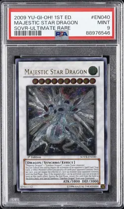 Majestic Star Dragon SOVR-EN040 1st Edition Ultimate Rare Yugioh PSA 9 *546 - Image 1