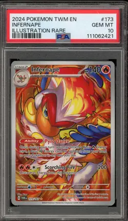 Pokemon Infernape Twilight Masquerade Illustration Rare #173 PSA 10 Gem Mint - Image 1