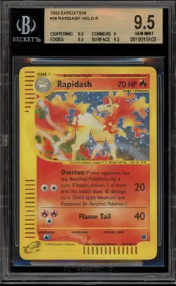 Pokemon Rapidash Expedition Holo Rare #26 BGS 9.5 - Image 1