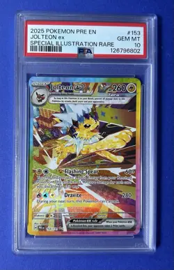 2025 Pokemon Pre EN Jolteon ex Special Illustration Rare #153 PSA 10 GEM MT - Image 1