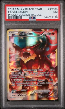 2017 POKEMON XY BLACK STAR PROMO #XY185 FA/VOLCANION PROMO-VOLC.MYTH.COLL. - Image 1
