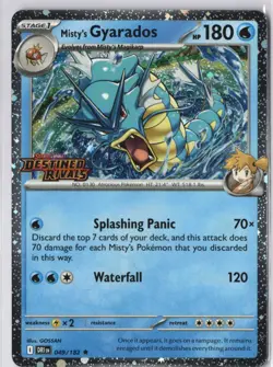 Misty's Gyarados 049/182 Pre Release STAMPED Promo Destined Rivals NM Pokemon - Image 1