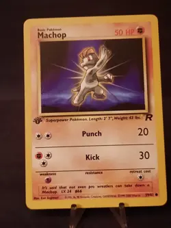 Pokemon TCG Machop Team Rocket 59/82 Regular 1st Edition Common - Image 1