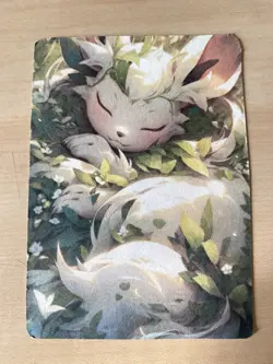 Anime ART STYLE Leafeon Fan Full Art Pokemon Custom Card/perfect bookmark - Image 4