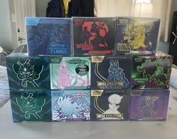 Pokemon ETB Lot Destined Phantasmal Mega Temporal Paradox Twilight Surging Mint - Image 1