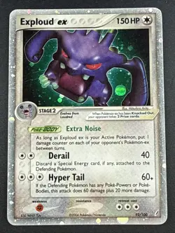 Exploud ex 92/100 Crystal Guardians Holo Ultra Rare Pokemon TCG - Image 1