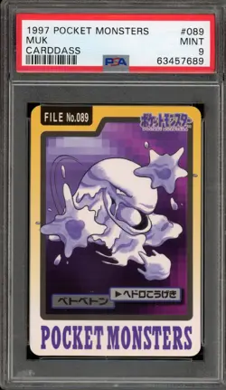 Pokemon Bandai Carddass Grimer Japanese #089 PSA 9 Mint - Image 1