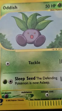 Pokemon Oddish 122/165 Expedition Base Set Reverse Holo Near Mint NM- Excellent! - Image 2