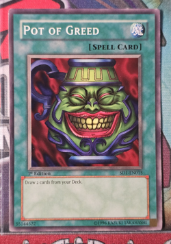 Yu-Gi-Oh! TCG Pot of Greed SD1-EN015 1st Edition Common - Image 1