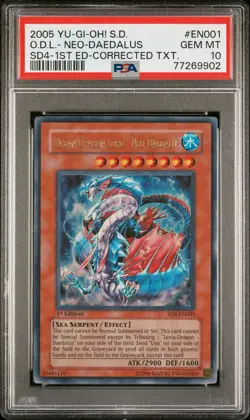 Ocean Dragon Lord - Neo-daedalus SD4-EN001 1st Ed Corrected Yugioh PSA 10 *902 - Image 1