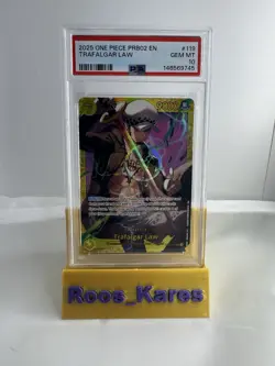 Trafalgar Law 2025 ONE PIECE English OP10 SEC Rare #119 PSA 10 - Image 1