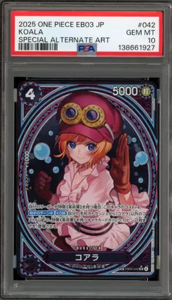 One Piece CCG Koala Japanese Special Alternate Art EB03-042 PSA 10 Gem Mint - Image 1