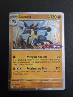Pokemon TCG Lucario 114/198 STAMPED Premium Collection Promo SV Scarlet Violet - Image 1