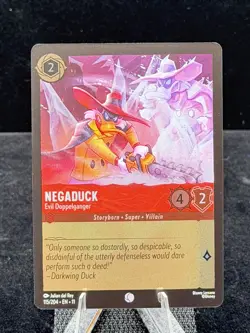Disney Lorcana-Winterspell-Negaduck-Evil Doppelganger-#115-Cold Foil-M/NM - Image 4