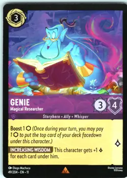 Disney Lorcana Genie Magical Researcher Winterspell Rare #49/204 NM - Image 1