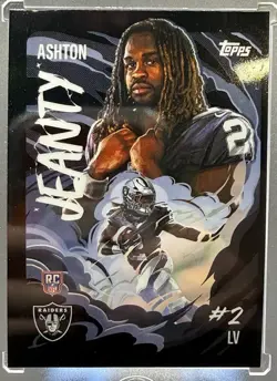 2025 Topps Chrome Football Ashton Jeanty Ultra Violet SSP Insert Rookie Raiders - Image 1