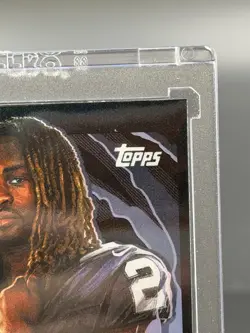 2025 Topps Chrome Football Ashton Jeanty Ultra Violet SSP Insert Rookie Raiders - Image 3