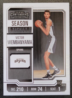 2023-24 Panini Contenders Victor Wembanyama Season Ticket RC #11 Spurs - Image 1