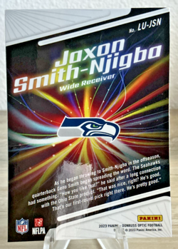 2023 Donruss Optic Light it Up Jaxon Smith-Njigba #LU-JSN Seahawks - Image 2