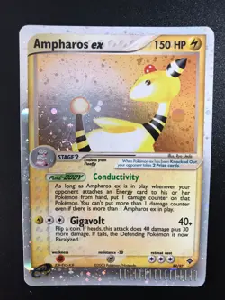 Pokemon TCG Rare Ampharos EX 89/97 Ruby & Sapphire Dragon 2003 WOTC NM Condition - Image 1