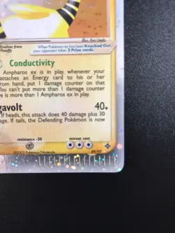 Pokemon TCG Rare Ampharos EX 89/97 Ruby & Sapphire Dragon 2003 WOTC NM Condition - Image 4