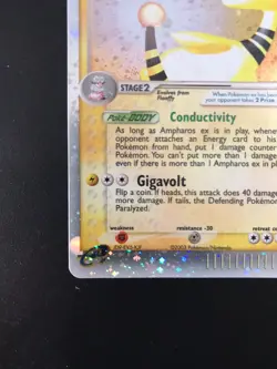 Pokemon TCG Rare Ampharos EX 89/97 Ruby & Sapphire Dragon 2003 WOTC NM Condition - Image 5