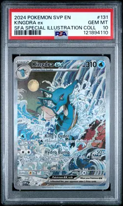 2024 POKEMON SVP EN-SV BLACK STAR PROMO #131 KINGDRA EX PSA 10 - Image 1