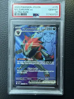 Pokemon N's Zoroark EX Holo PSA 10 Gem MT #175/159 Sv09: Journey Together - Image 1