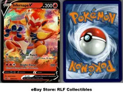 2022 Pokemon, Sword & Shield Promos, #SWSH252 Infernape V, Holo Black Star Promo - Image 1
