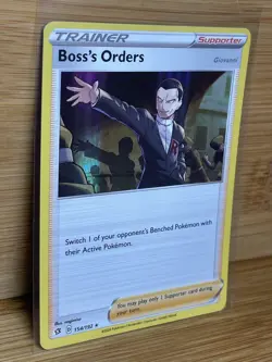 Pokemon TCG Boss's Orders SWSH Rebel Clash 154/192 Holo Rare NM - Image 5