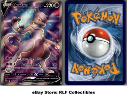 2022 Pokemon, Sword & Shield Promos, #SWSH229 Mewtwo V, Holo Black Star Promo - Image 1