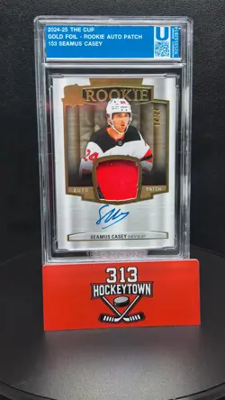 2024-25 Upper Deck The Cup Seamus Casey #153 Gold Foil Patch 04/24 - Image 1