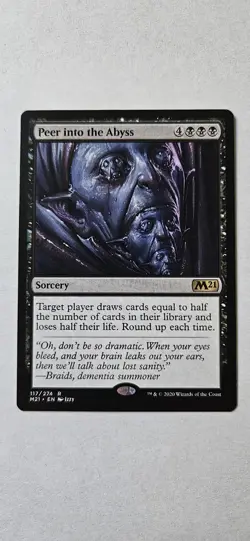 MTG Magic the Gathering Peer Into the Abyss Card 2021 Core Set M21 - Image 1