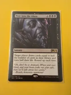 MTG Magic the Gathering Peer Into the Abyss Card 2021 Core Set M21 - Image 1