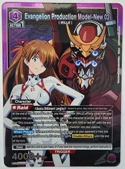 Union Arena Trading Card TCG Evangelion Model 02 Foil UE15BT/EVA-1-043 SR Bandai - Image 1
