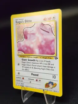 Pokemon TCG Koga's Ditto Holo Rare Card 10/132 Gym Challenge Unlimited NM - Image 2