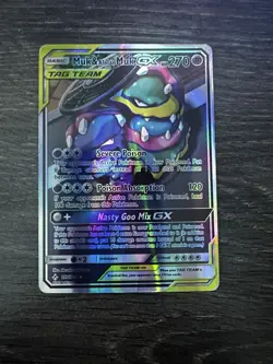 Muk & Alolan Muk GX Full Art Holo Card 197/214 Sm-Unbroken Bonds - Image 1