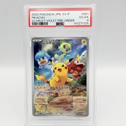 PSA 4 Pikachu 001/SV-P Scarlet Violet Pre-Order Promo Japanese Pokemon Card - Image 1