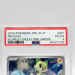 PSA 4 Pikachu 001/SV-P Scarlet Violet Pre-Order Promo Japanese Pokemon Card - Image 3
