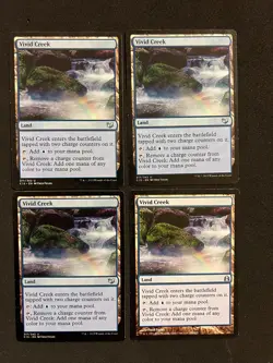 x4 Vivid Creek [Commander 2015] x4 Magic MTG Cards LP - Image 1