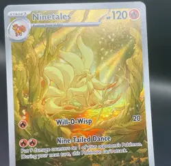 Ninetales 199/197 Obsidian Flames Illustration Rare Full Art Pokemon Card NM/M - Image 3