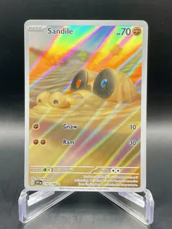 Sandile 216/198 SV1 Base Set Illustration Rare Full Art Holo Pokemon Card NM/M - Image 1
