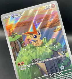 Victini 208 White Flare Black Star Promo Illustration Rare Holo Pokemon Card NM - Image 3