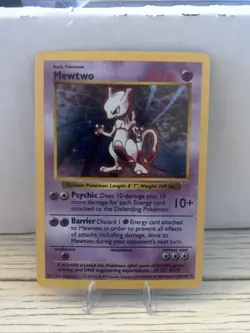 Mewtwo Base Set Holo Rare Card 10/102 60 HP 1999 Vintage Pokemon TCG - Image 1
