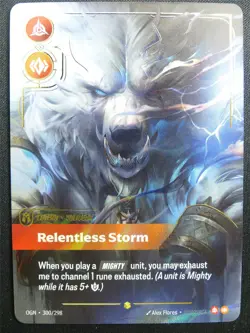 Relentless Storm 300/298 Overnumber Rare Foil - OGN - Riftbound Card #2D1 - Image 1