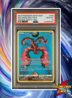 PSA 10 Galarian Moltres SWSH284 SWSH: Sword & Shield Promo Cards Holo - Image 1