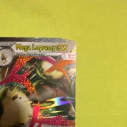Pokemon TCG Mega Lopunny EX Holo Card 084/094 Stage miscut error card - Image 5