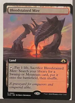 Bloodstained Mire Extended Art - Modern Horizons 3 MTG Magic the Gathering - Image 1